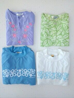 Girls' Solumbra Sun Protective Longsleeves Bundle Set Of 4 Size Small 5/6